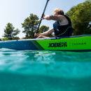 Person paddleboarding on clear water with a Jobe Tasman kayak